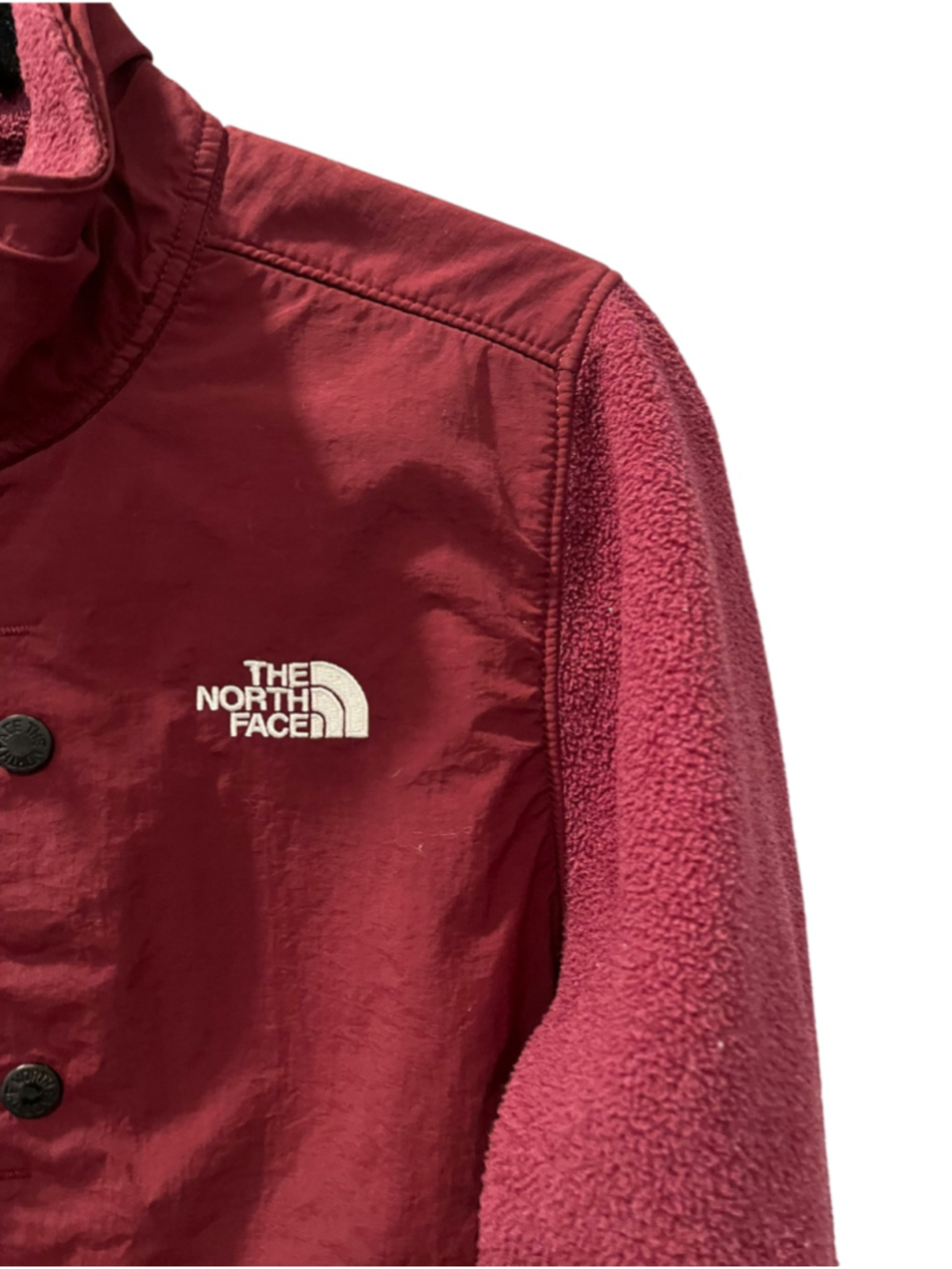 The North Face Tundra RTO 1/2 Zip Fleece Pullover Burgundy Maroon Women's Size L - Picture 3 of 9